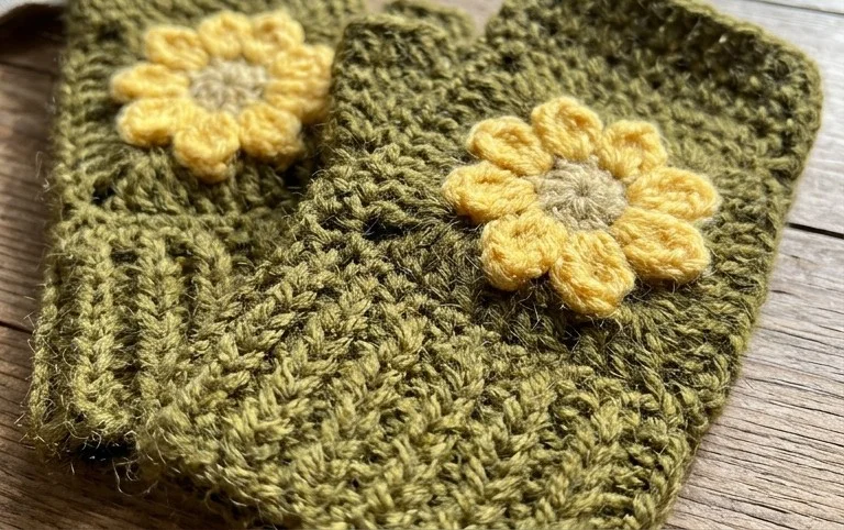 5 Fingerless Flower Gloves Crochet Patterns