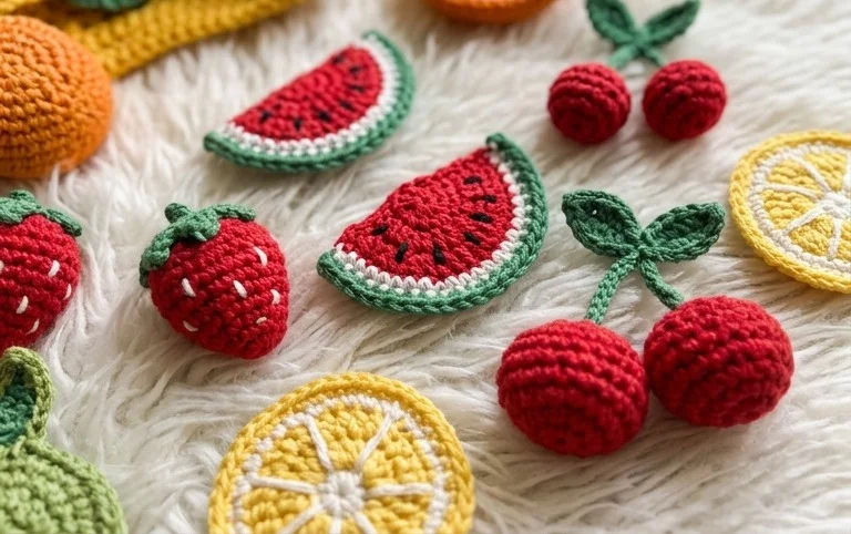 Free Crochet Foldable Fruit Market Bags - 10-in-1 No Sew Patterns - 3-Day LIVE Crochet Along