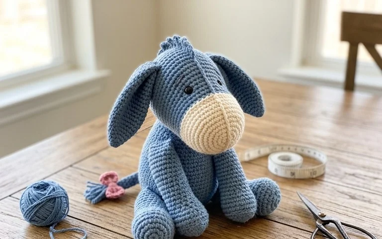 Amigurumi Eeyore Donkey Crochet Free Pattern for Beginners