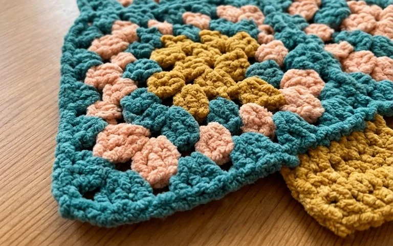Bernat All-In-One Blanket Yarn Granny Square Trees - Repeat Crafter Me