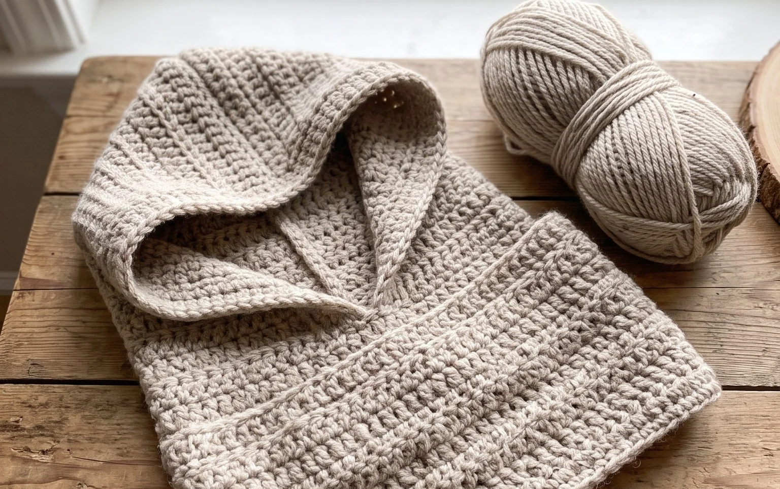 Easy Crochet Hooded Cowl: Free Beginner Pattern & Tutorial
